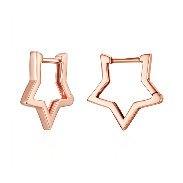 Boucles d'Oreilles Étoiles <titolo_esteso><span>en argent 925 plaqué or rose</span></titolo_esteso>