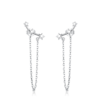 Boucles d'Oreilles Étoiles <titolo_esteso><span>en argent 925 plaqué or blanc</span></titolo_esteso>