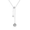 Collier Arbre de la Vie <titolo_esteso><span>en argent 925 plaqué or blanc ajustable avec zircons blancs</span></titolo_esteso>