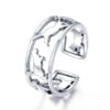 Bague Chat Sautant <titolo_esteso><span>en argent 925 plaqué or blanc ajustable</span></titolo_esteso>