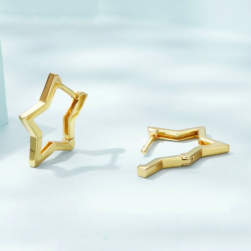 Boucles d'Oreilles Étoiles <titolo_esteso><span>en argent 925 plaqué or jaune</span></titolo_esteso> - Image 3