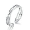 Bague Lignes de Vie <titolo_esteso><span>en argent 925 plaqué or blanc ajustable</span></titolo_esteso>