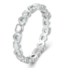 Bague Petits Coeurs <titolo_esteso><span>en argent 925 plaqué or blanc avec zircons blancs</span></titolo_esteso>