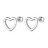 Boucles d'Oreilles Coeurs <titolo_esteso><span>en argent 925 plaqué or blanc</span></titolo_esteso>
