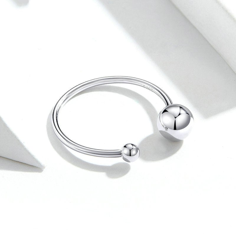 Bague Sphère <titolo_esteso><span>en argent 925 plaqué or blanc ajustable</span></titolo_esteso> - Image 5