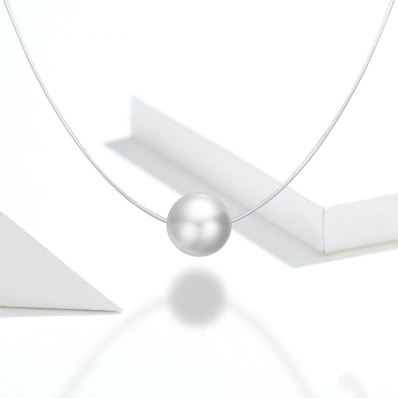 Collier Pendentif Perle <titolo_esteso><span>avec fermoir en argent 925 plaqué or blanc</span></titolo_esteso> - Image 3