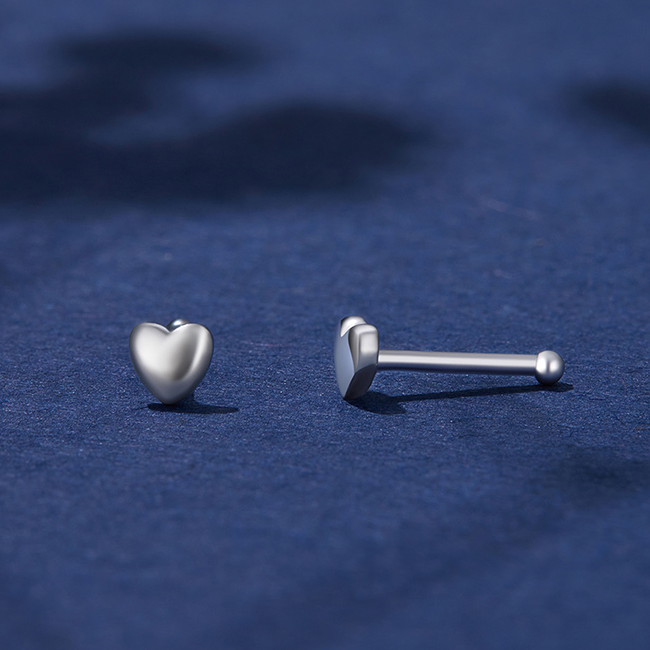 Boucles d'Oreilles Coeurs <titolo_esteso><span>en argent 925 plaqué or blanc</span></titolo_esteso> - Image 3