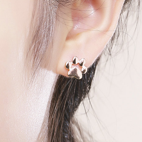 Boucles d'Oreilles Pattes <titolo_esteso><span>en argent 925 plaqué or rose</span></titolo_esteso> - Image 2