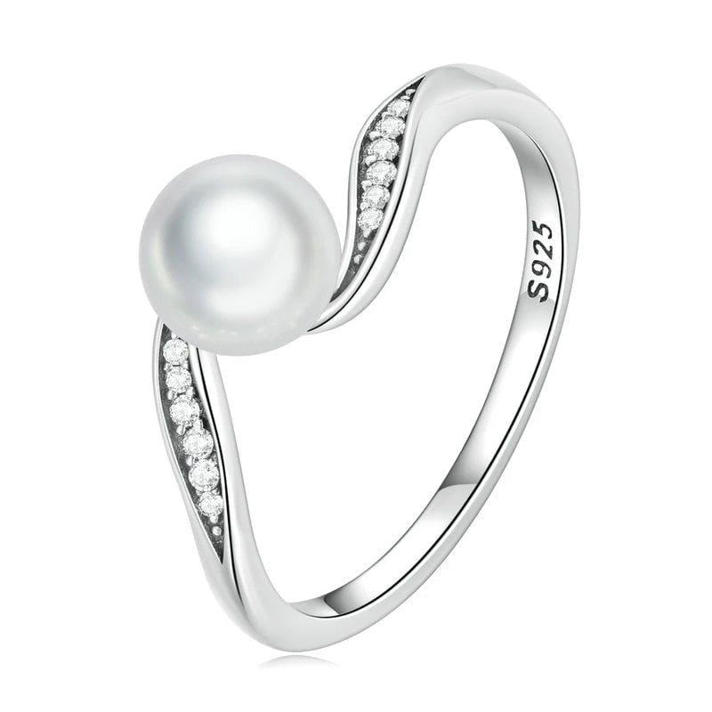 Bague Perle <titolo_esteso><span>en argent 925 plaqué or blanc avec zircons blancs</span></titolo_esteso>