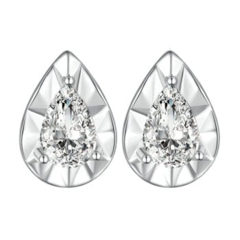 Boucles d'Oreilles Goutte d'Eau <titolo_esteso><span>en argent 925 plaqué or blanc avec zircons blancs</span></titolo_esteso>
