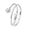 Bague Comète <titolo_esteso><span>en argent 925 plaqué or blanc ajustable avec zircon blanc</span></titolo_esteso>