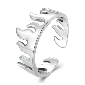 Bague Flammes <titolo_esteso><span>en argent 925 plaqué or blanc ajustable</span></titolo_esteso>