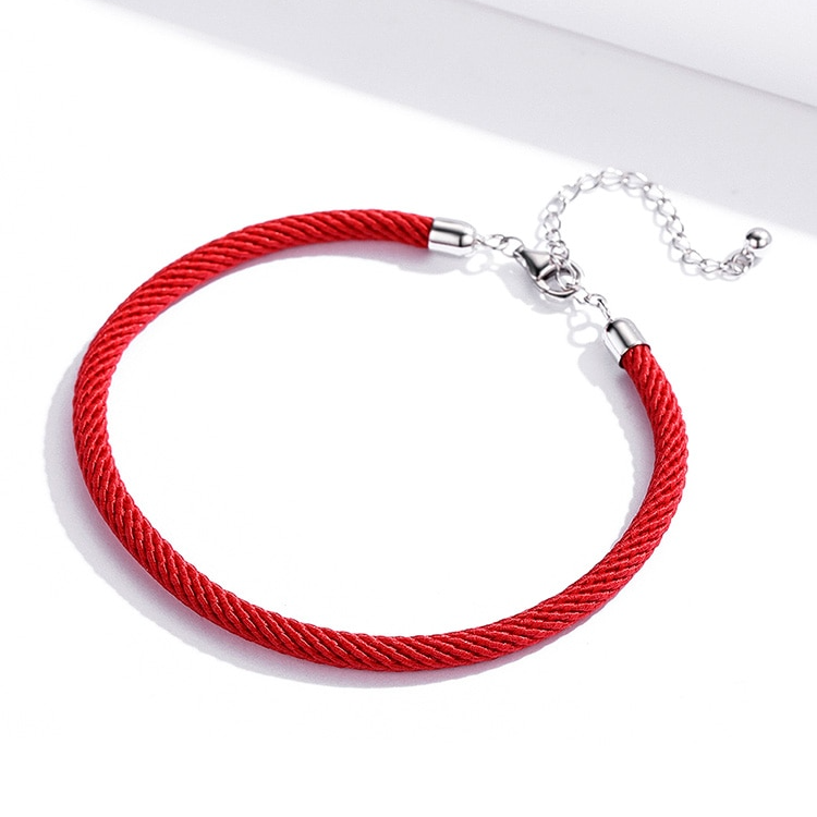 Bracelet Cordon Rouge <titolo_esteso><span>de style marin avec fermoir réglable en argent 925</span></titolo_esteso> - Image 4