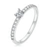 Bague Coeur Scintillant <titolo_esteso><span>en argent 925 plaqué or blanc avec zircons blancs</span></titolo_esteso>