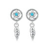 Boucles d’Oreilles Attrape-Rêves <myopt><span>Puces en Argent Sterling 925 plaqué or blanc</span></myopt>