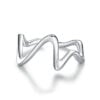 Bague Battement de Coeur <myopt><span>Argent Sterling 925 plaqué or blanc – ajustable</span></myopt>
