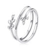 Bague Branche d'Olivier <titolo_esteso><span>en argent 925 plaqué or blanc ajustable</span></titolo_esteso>