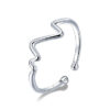 Bague Battement de Coeur <titolo_esteso><span>en argent 925 plaqué or blanc ajustable</span></titolo_esteso>