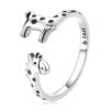 Bague Girafe <titolo_esteso><span>en argent 925 plaqué or blanc ajustable</span></titolo_esteso>
