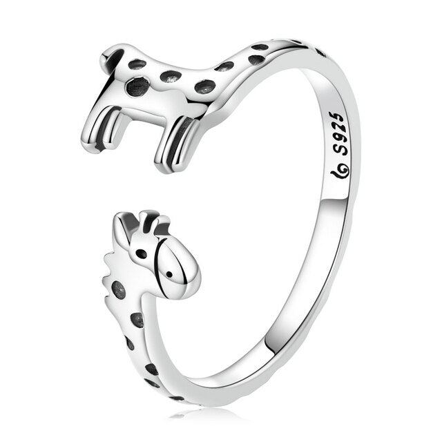 Bague Girafe <titolo_esteso><span>en argent 925 plaqué or blanc ajustable</span></titolo_esteso>