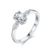 Bague Trilogie <titolo_esteso><span>en argent 925 plaqué or blanc avec zircons blancs</span></titolo_esteso>
