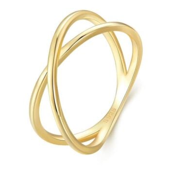 Bague Croisée X <titolo_esteso><span>en argent 925 plaqué or jaune</span></titolo_esteso>
