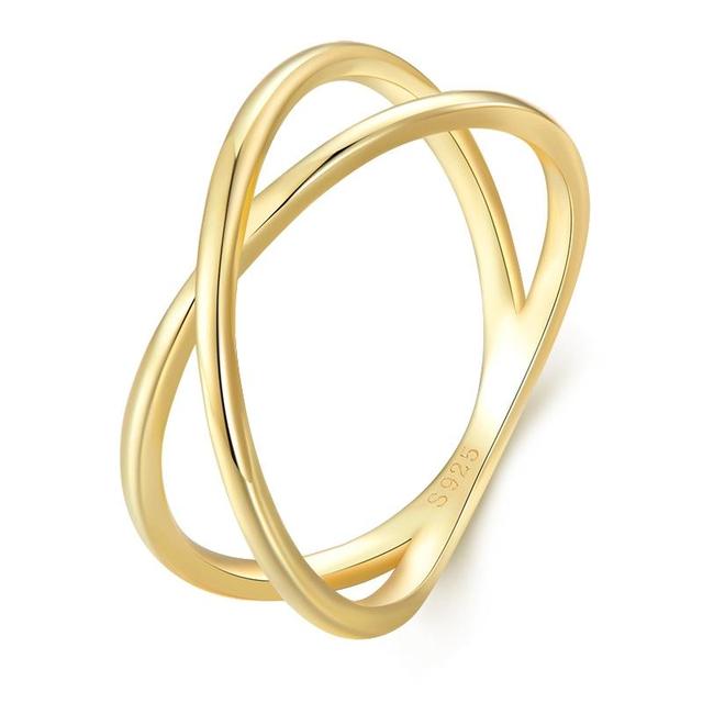 Bague Croisée X <titolo_esteso><span>en argent 925 plaqué or jaune</span></titolo_esteso>