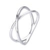 Bague Croisée X <titolo_esteso><span>en argent 925 plaqué or blanc</span></titolo_esteso>