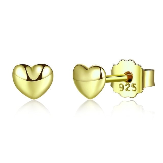 Boucles d'Oreilles Coeurs <titolo_esteso><span>en argent 925 plaqué or jaune</span></titolo_esteso>